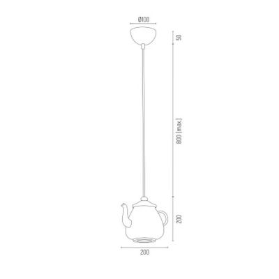 Argon Jamajka lampa wisząca 1x5W biały 3650