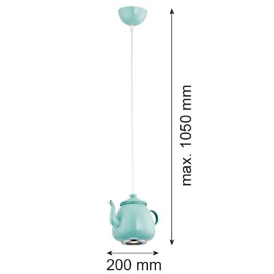 Argon Jamajka lampa wisząca 1x5W miętowy 3652