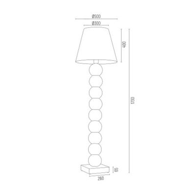 Argon Fudżi lampa stojąca 1x15W czarny/chrom 3657
