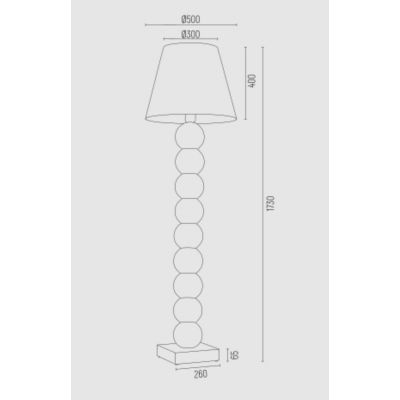 Argon Fudżi lampa stojąca 1x15W czarny/biały 3658