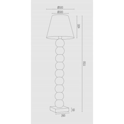 Argon Fudżi lampa stojąca 1x15W czarny 3659