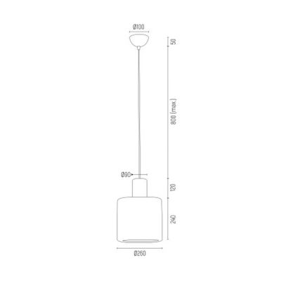 Argon Portoryko lampa wisząca 1x15W jasny brąz 3667