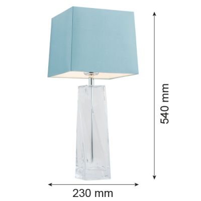 Argon Lille lampa stołowa 1x15W błękitny/przezroczysty 3839