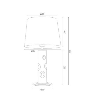 Argon Nancy lampa stołowa 1x15W granat/przeźroczysty/chrom 3843