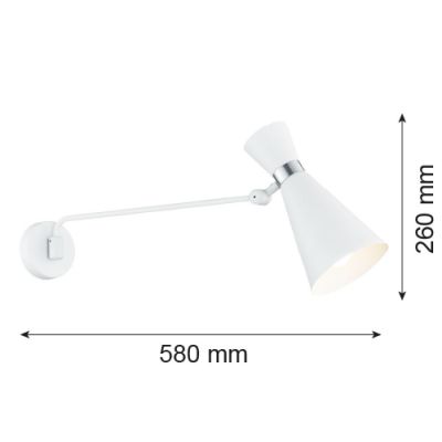 Argon Lukka kinkiet 1x15W biały 3889