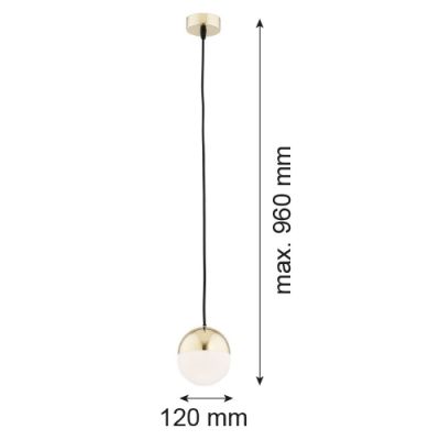 Argon Livia lampa wisząca 1x7W mosiądz/biały 4031