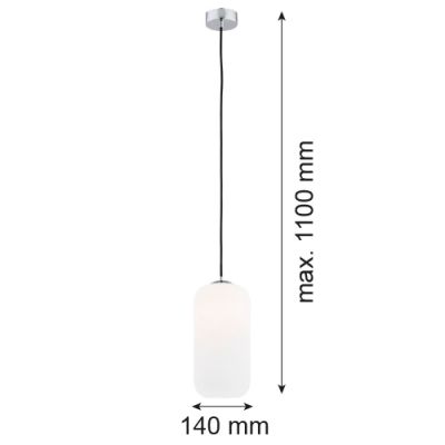 Argon Kalimera lampa wisząca 1x15W opal mat/chrom 4038