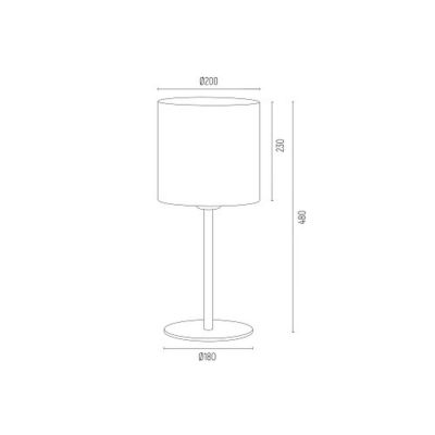 Argon Hilary lampa stołowa 1x15W czarny/biały 4081