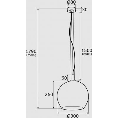 Argon Oviedo lampa wisząca 1x15W przezroczysty/mosiądz 4201