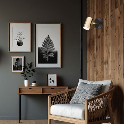 Argon Lagos kinkiet 1x5W mosiądz/czarny 4208