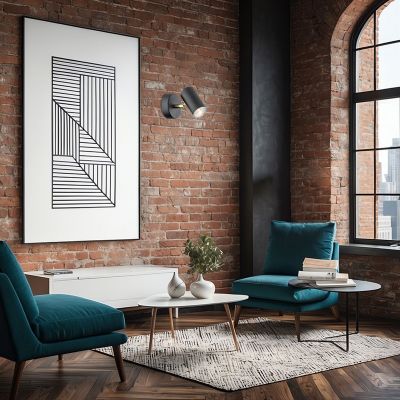 Argon Lagos kinkiet 1x5W czarny/mosiądz 4210