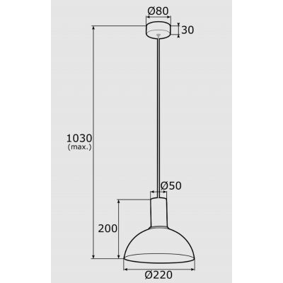 Argon Sines lampa wisząca 1x15 W czarna-mosiądz 4222