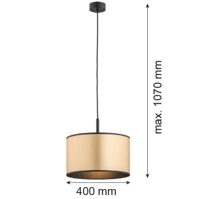 Argon Karin lampa wisząca 1x15W złoty/czarny 4291