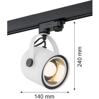 Argon Net lampa do szynoprzewodu 1x15W biały/czarny 4309
