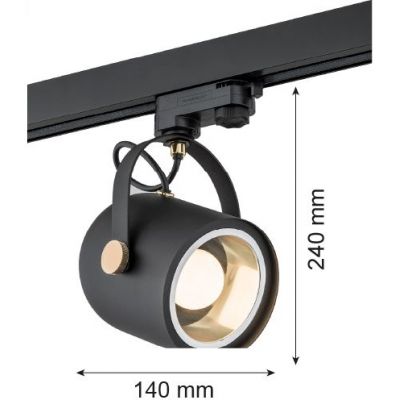 Argon Net lampa do szynoprzewodu 1x15W czarny 4311