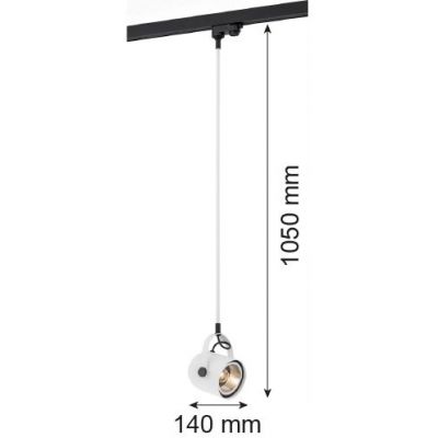 Argon Net lampa do szynoprzewodu 1x15W biały/czarny 4312