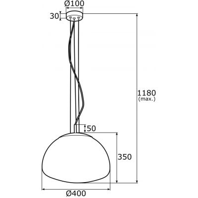 Argon Trini lampa wisząca 1x15W opal mat/mosiądz 4317