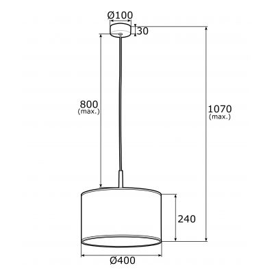 Argon Karin lampa wisząc 1x15W czarny 4341
