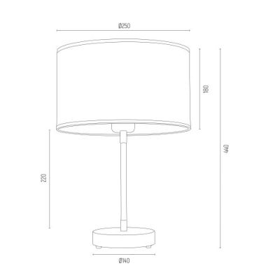 Argon Karin lampa stołowa 1x15W czarny 4342