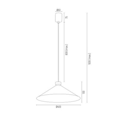 Argon Nashville lampa wisząca 1x15W biały/mosiądz 4693