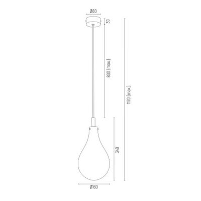 Argon Oakland lampa wisząca 1x6W biały/mosiądz 4696