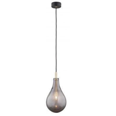 Argon Oakland lampa wisząca 1x6W przydymiony/czarny 4716