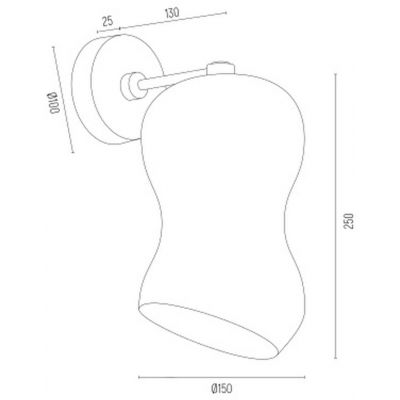 Argon Deportivo kinkiet 1x15W przezroczysty/mosiądz 4741