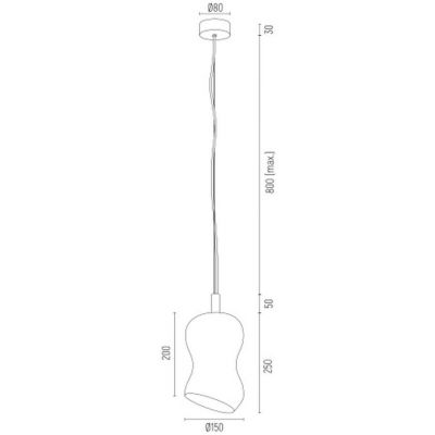 Argon Deportivo lampa wisząca 1x15 W mosiądz-przezroczysta 4742