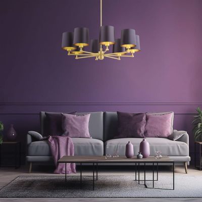 Argon Princeton lampa wisząca 8x15 W mosiądz 5072