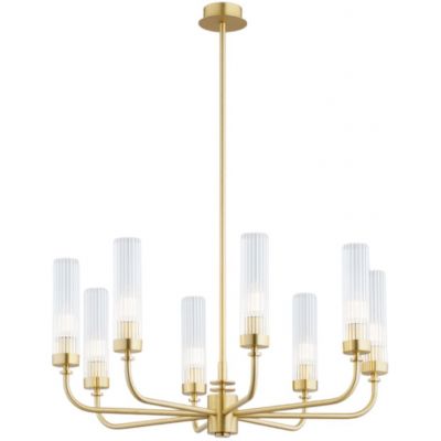 Argon Preston lampa wisząca 8x7 W mosiądz-przezroczysta 5082