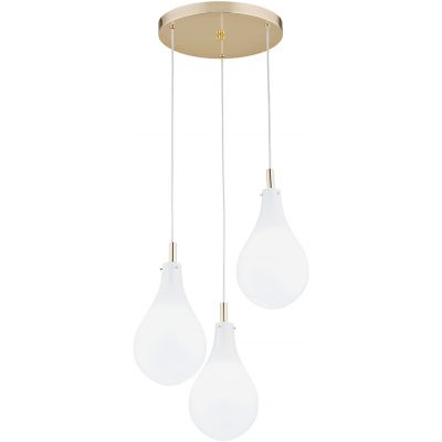 Argon Oakland lampa wisząca 3x6W biały/mosiądz 6104