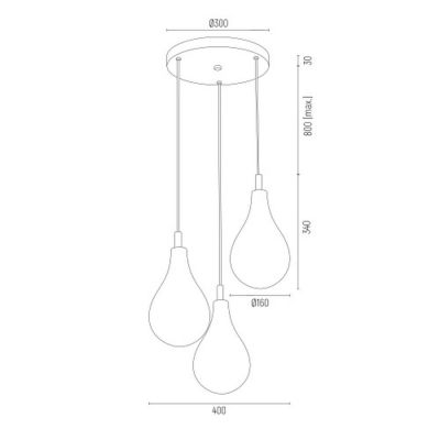 Argon Oakland lampa wisząca 3x6W biały/mosiądz 6104