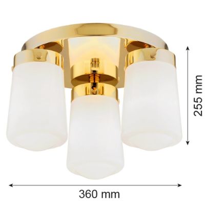 Argon Pasadena lampa wisząca 3x15W opal mat/mosiądz 6165