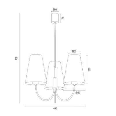 Argon Safiano lampa podsufitowa 3x15W biały/czarny 6268