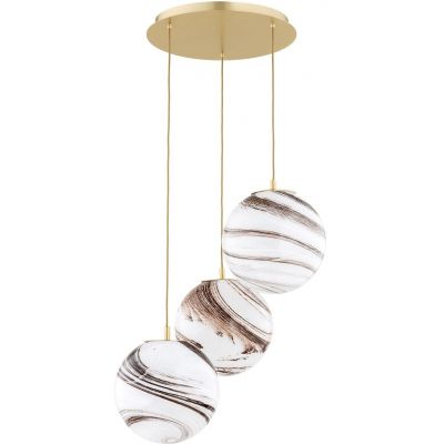 Argon Aruba lampa wisząca 3x7 W mosiądz 6299