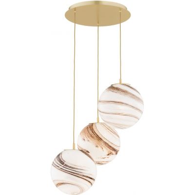 Argon Aruba lampa wisząca 3x7 W mosiądz 6299