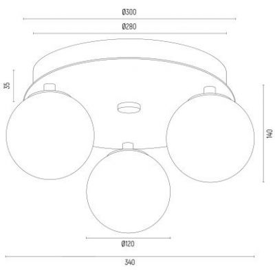 Argon Paloma lampa podsufitowa 3x7 W biała 6305