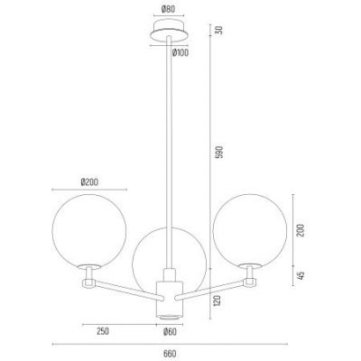 Argon Paloma lampa wisząca 3x7 W biała 6307