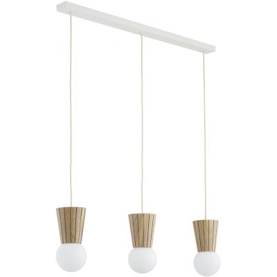 Argon Volante lampa wisząca 3x6 W drewno-opal 6357
