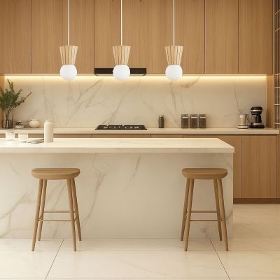 Argon Volante lampa wisząca 3x6 W drewno-opal 6357