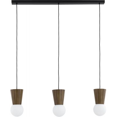Argon Volante lampa wisząca 3x6 W drewno-opal 6358
