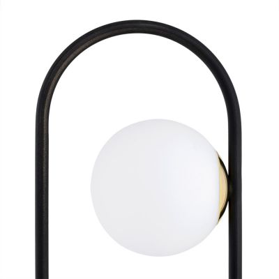 Argon Rovetto lampa stojąca 2x7W opal mat/czarny/mosiądz 7071