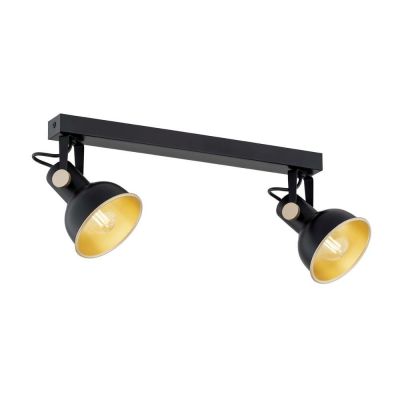 Argon Lenora lampa podsufitowa 2x7W czarny/złoty 7142