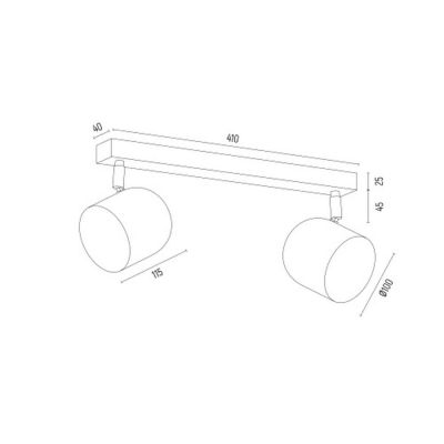 Argon Isola lampa podsufitowa 2x5W złoty 7150