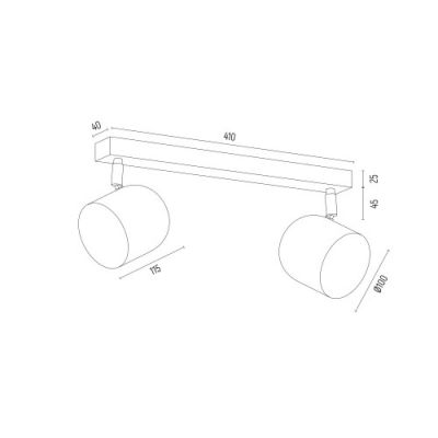 Argon Isola lampa podsufitowa 2x5W złoty 7150