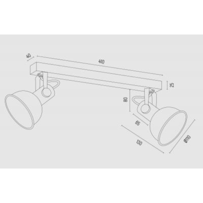 Argon Lenora lampa podsufitowa 2x7W czerwony 7173