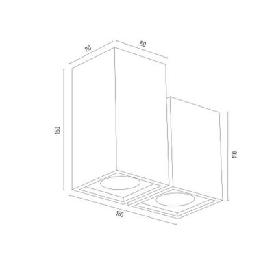 Argon Mortimer lampa podsufitowa 2x5W złoty 7175