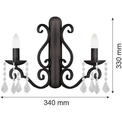 Argon Diadema kinkiet 2x7W czarny 7184