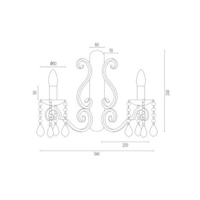 Argon Diadema kinkiet 2x7W czarny 7184