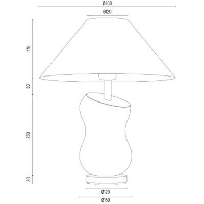 Argon Veneto lampa stołowa 1x15W biały/przezroczysty/mosiądz 8036